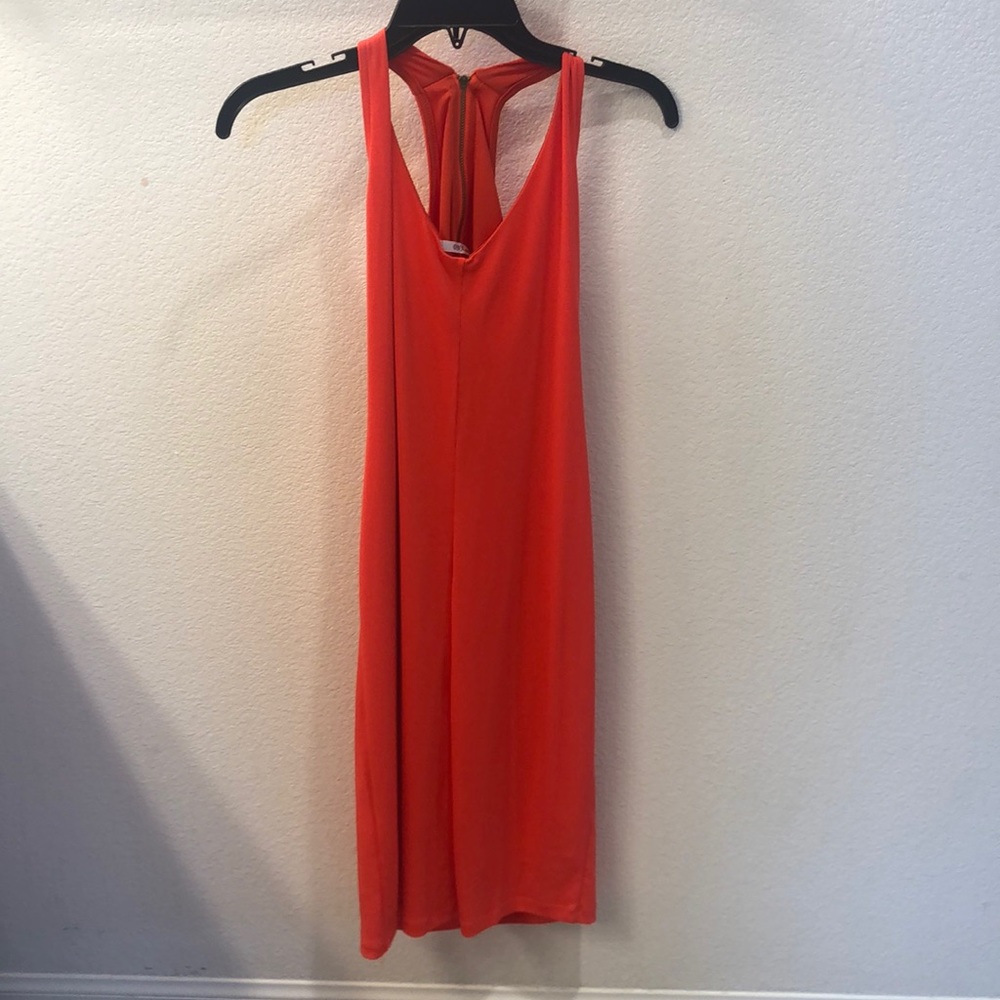 Bright Orange racer back dress.